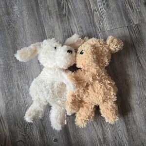 Warmies Plush Dog Toys - Cream and Tan